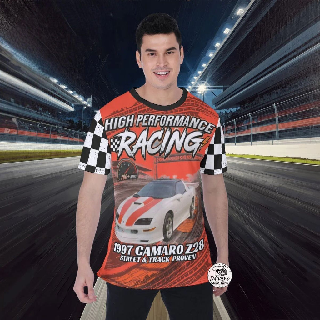 '97 Camaro Z28 High-Performance AOP Racing Tee | Mary's Creations